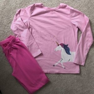 Hanna Andersson Unicorn Pajama Set (size 150/12)